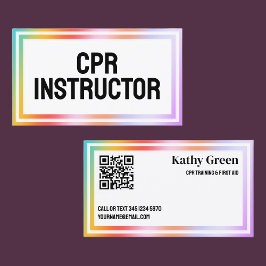 Reanimatie-instructeur Aangepaste Vcard QR Visitekaartje