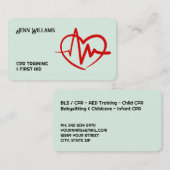 reanimatie-instructeur visitekaartje (Voorkant / Achterkant)