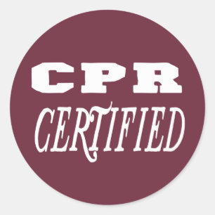 reanimatiecertificering ronde sticker