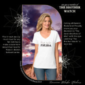 Reann Blake's T-shirt met V-hals en "The Brother W