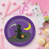 Reaper, Ax, Moon Halloween Paper-Borden Papieren Bordje (Feest)
