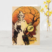 Reaper Black Cat ( Halloween Kaart) Kaart (Gele Bloem)