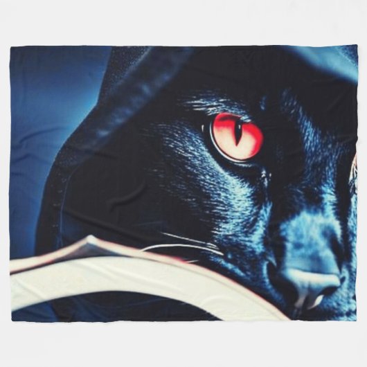 Reaper Cat Fleece Deken (Voorkant (Horizontaal))