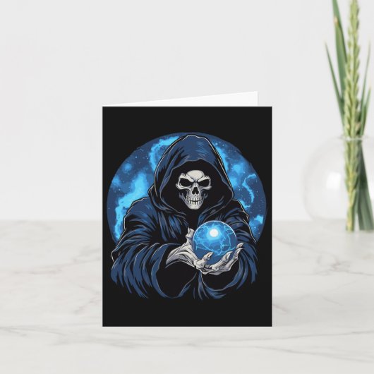 Reaper Death Skeleton Halloween Kaart (Voorkant)