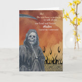 Reaper halloween-kaart kaart (Gele Bloem)