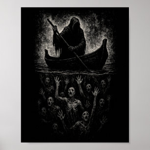 Reaper Horror Gothic Charon Hades Onderwereld Myth Poster