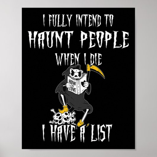 Reaper ik ben van plan mensen te verslaan en ik he poster (Voorkant)