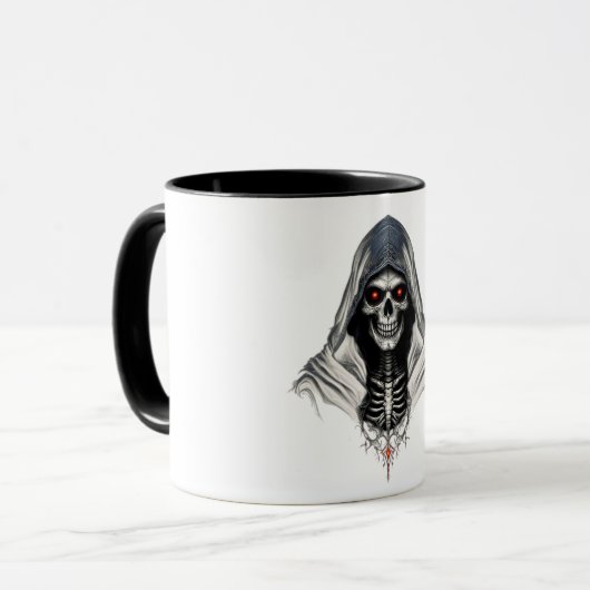 "Reaper Skull Mok - Gothic & Dark Art Coffee Cup" (Voorkant links)