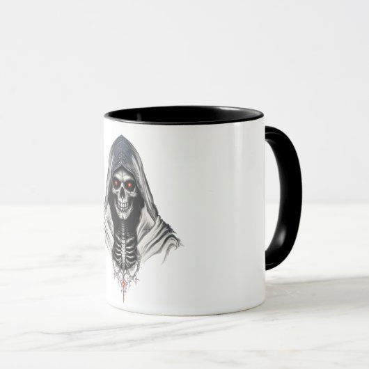 "Reaper Skull Mok - Gothic & Dark Art Coffee Cup" (Voorkant rechts)