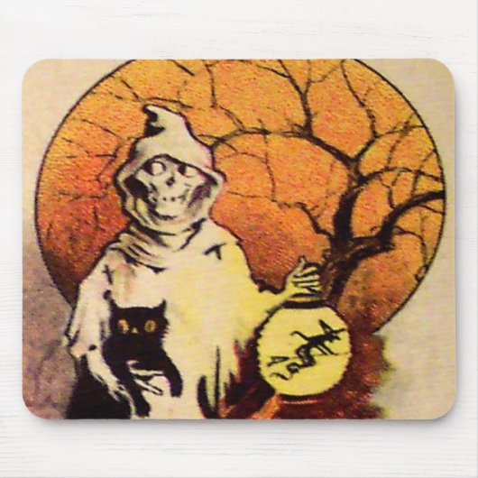 Reaper (Vintage Halloween Kaart) Muismat (Voorkant)