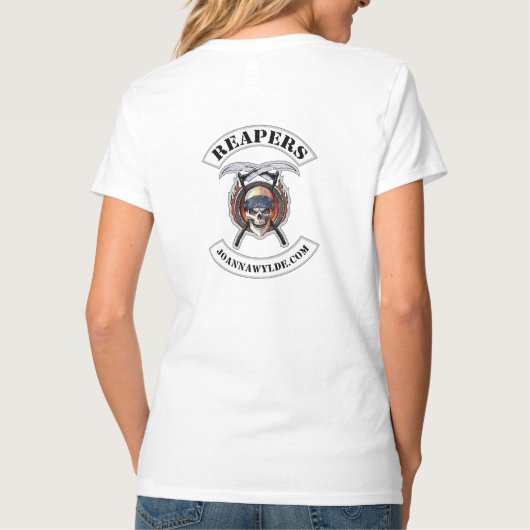 Reapers Forever White V-nek T-shirt (Achterkant)