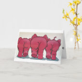 REARENDEN VAN ELEPHANTS=50e BIRTHDAY-HUMOR Kaart (Gele Bloem)