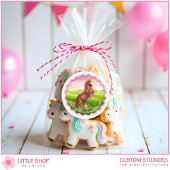 Rearing Palomino Horse Pony Girl's Birthday Ronde Sticker