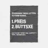 Rearrange These Letters To Form Words  Fleece Deken (Voorkant)