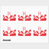 Reas Palm Beach Coral Vierkante Sticker (Vel)
