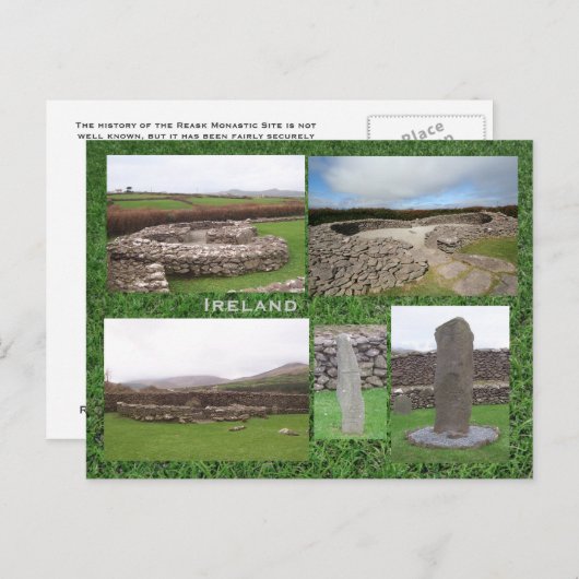 Reask Monastic Site, Kerry Ierland Briefkaart (Voorkant / Achterkant)