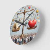 Reason and Emotion Wall Clock Ronde Klok (Hoek)