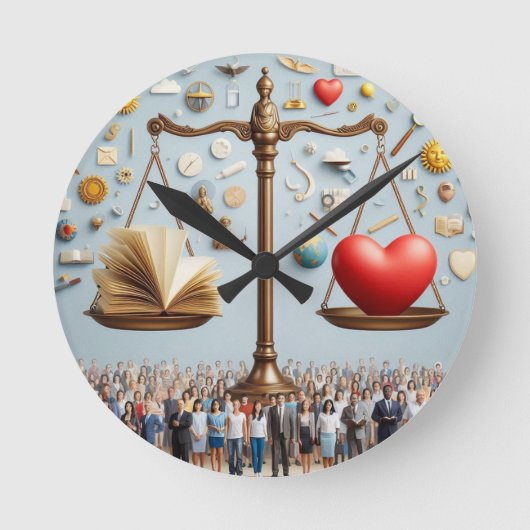 Reason and Emotion Wall Clock Ronde Klok (Voorkant)