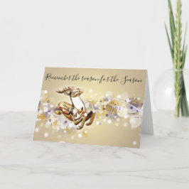 Reason for The Season Christian Christmas Card Feestdagen Kaart