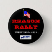 REASON RALLY BUTTON W / NYC ATHEISTS LOGO (Voorkant)