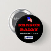 REASON RALLY BUTTON W / NYC ATHEISTS LOGO (Voorkant /achterkant)