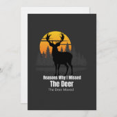 Reasons Why I Missed The Deer Kaart (Voorkant / Achterkant)