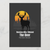 Reasons Why I Missed The Deer Kaart (Voorkant)