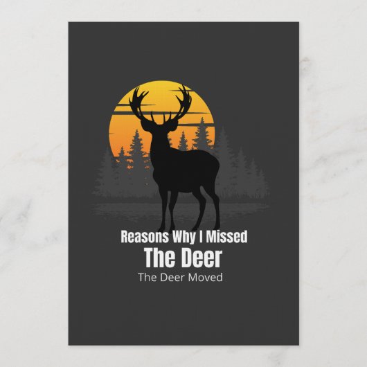 Reasons Why I Missed The Deer Kaart (Voorkant)