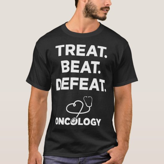 reat Beat Defat Oncology Neurses Personeel T-shirt (Voorkant)