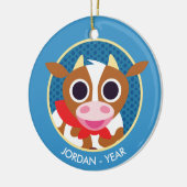 Reba de Koe Keramisch Ornament (Links)