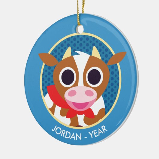 Reba de Koe Keramisch Ornament (Links)