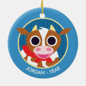 Reba de Koe Keramisch Ornament (Achterkant)