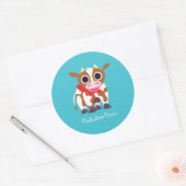 Reba de Koe Ronde Sticker (Envelop)