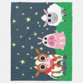 Reba, Leary en Lulu bij nacht Fleece Deken (Voorkant)