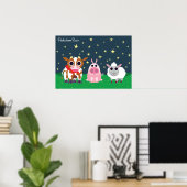 Reba, Leary en Lulu bij nacht Poster (Thuiskantoor)