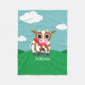 Reba the Cow Fleece Deken (Voorkant)