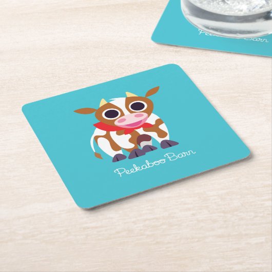 Reba the Cow Kartonnen Onderzetters (Schuin)