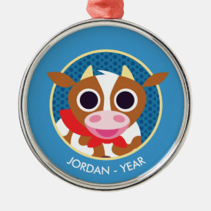 Reba the Cow Metalen Ornament