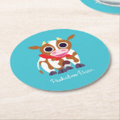 Reba the Cow Ronde Kartonnen Onderzetter (Gebogen)