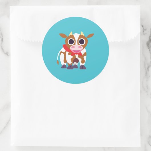 Reba the Cow Ronde Sticker (Tas)