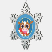 Reba the Cow Tin Sneeuwvlok Ornament (Rechts)