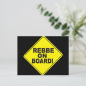Rebbe aan boord briefkaart (Staand voorkant)