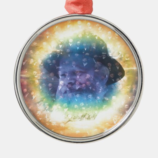 Rebbe Metalen Ornament (Voorkant)