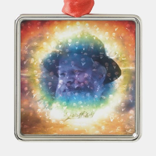 Rebbe Metalen Ornament (Voorkant)