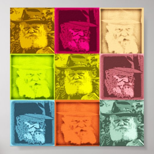 Rebbe Pop Art Poster (Voorkant)