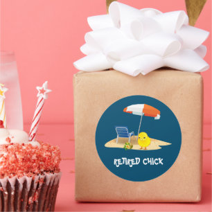 ReBE Chick—Beach Scene Ronde Sticker