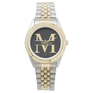 Rebeca Merlusca oversize Two-Tone Bracelet Watch Horloge