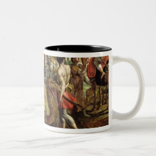Rebecca Bidding Farewell voor haar familie, c.1562 Tweekleurige Koffiemok