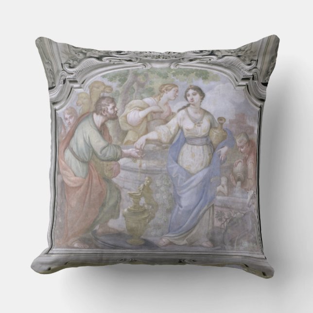 Rebecca bij de Nou, van de fabriek, 1753-54 ( Kussen (Voorkant)