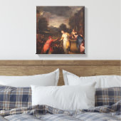 Rebecca bij de Well Canvas Afdruk (Insitu (Slaapkamer))